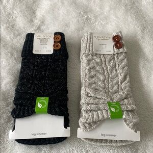 Goldtoe Black and Gray Leg Warmers
